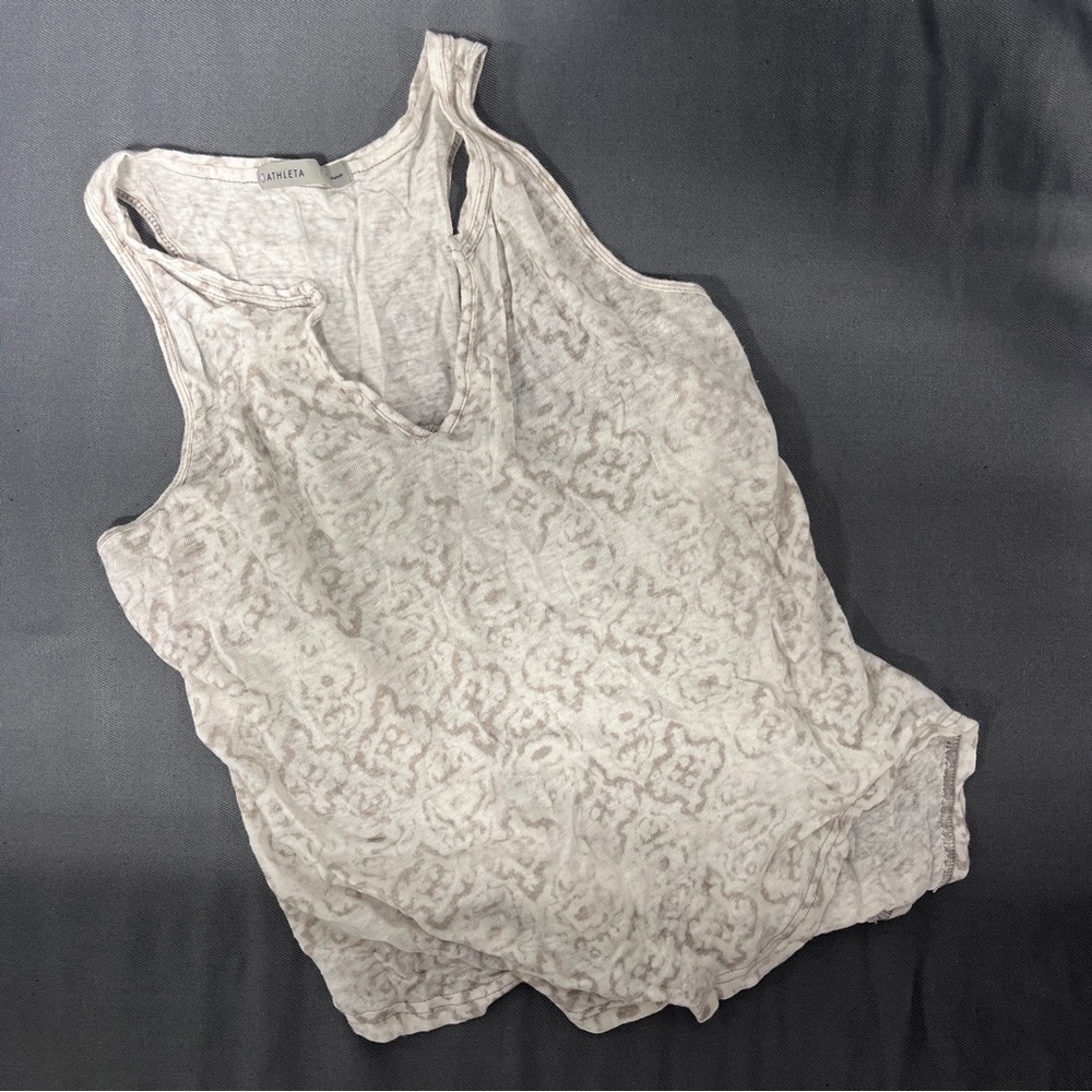 Athleta white patterned Tank Top